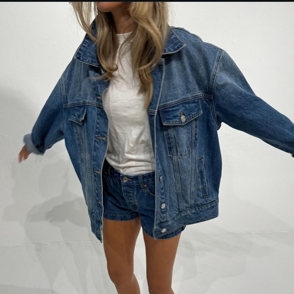 Parke Denim Jacket - Size S/M medium wash